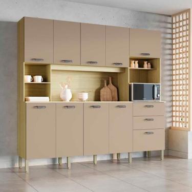 Imagem de Armário Cozinha Completo com espaço para Microondas 10 Portas Intense 