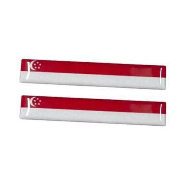 Imagem de Adesivo Refletivo 3D Da Bandeira Nacional, 8.5cm, Decalque Para Motoci