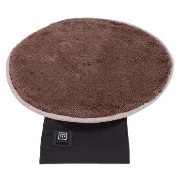 Imagem de Dpofirs Almofada de Aquecimento Elétrica Usb Portátil Macio Pet Esteira de Calor para Gatos Cães Fonte de Alimentação Usb Segura para Casa Viagem Flanela 13.78x13.78in (Cor Café)