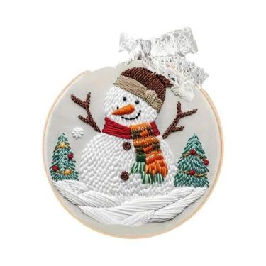 Imagem de Kit De Bordado DIY Para Guirlanda De Flores De Árvore De Natal, Com Te