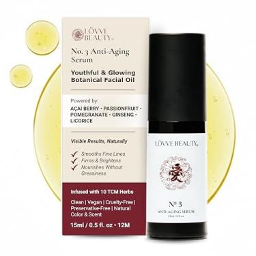 Imagem de Soro facial antienvelhecimento — Alternativa de retinol e peptídeo à base de plantas, óleo clareador antirrugas para mulheres, óleo facial hidratante leve com açaí, maracujá e romã - 14,2 g