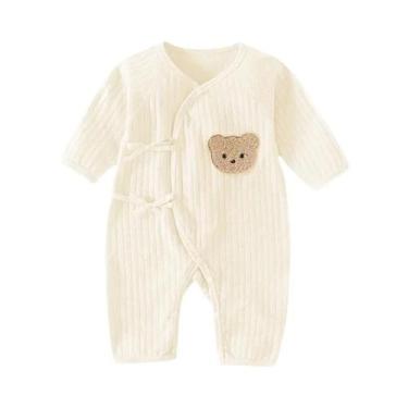 Imagem de Macacão De Algodão Unissex Para Bebês Com Chapéu, Roupas Para Recém-Na