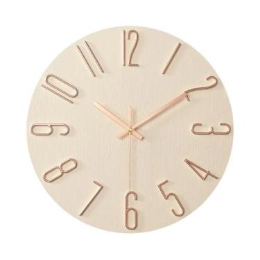 Imagem de Relógio De Parede Analógico De 12 Polegadas Com Bateria Para Casa, Esc