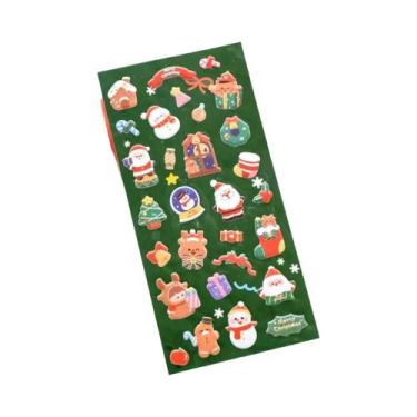 Imagem de Adesivos De Natal Fofos, 1 Folha, Decoração Para Diário, Scrapbook E M