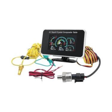 Imagem de Medidor Digital LCD 6 Em 1 Para Carro: Temperatura Da Água, Pressão Do