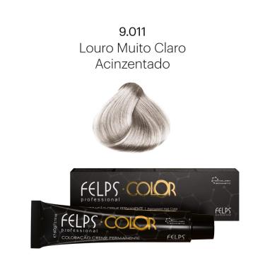 Imagem de Coloração Profissional  Felps Color Louro Muito Claro Acinzentado Matizador 9.011 - 60g