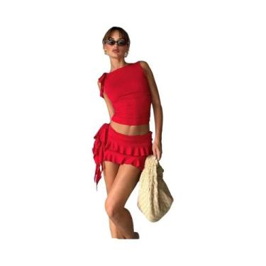 Imagem de Conjunto Feminino Sexy De 2 Peças Para Festas E Festivais: Minissaia P