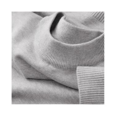 Imagem de Suéter Masculino Casual De Outono Com Gola Alta Falsa, Quente E Leve, 