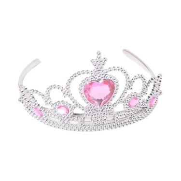 Imagem de Tiara De Coração Com Strass Azul Para Meninas, Acessórios De Cabelo De