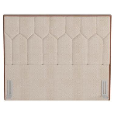 Imagem de Cabeceira Cama Box Casal King 195cm Órion Z37 Linho Bege Cru - Mpozenato