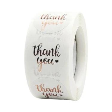 Imagem de Adesivos Decorativos De Agradecimento Golden Rose 500Pcs/Rolo Para Pre