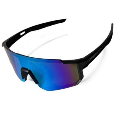 Imagem de Oculos de Sol Espelhado Azul Corrida de Rua Bike MTB Beach Tennis UV400-Unissex