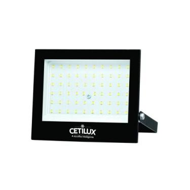 Imagem de Refletor LED 50W Bivolt 6500K Preto IP66 - Cetilux - SIMMUNDO