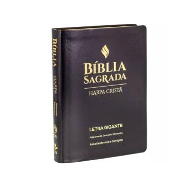 Imagem de Bíblia Sagrada Lt Gigante CPAD/ Fala de Jesus em Vermelho com Harpa/ C