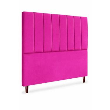 Imagem de Cabeceira de Cama Box Carla Casal King 195 cm OxFord Rosa Pink Eli Móv