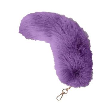 Imagem de Chaveiro De Cauda De Raposa De Pelúcia Fofa Para Mulheres, Pingente Th
