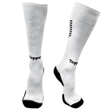 Imagem de Meião Topper Boleiro Futebol Branco 39-44 Conforto