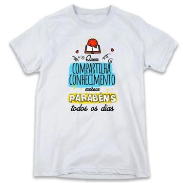 Imagem de 1 Camiseta Dia da Professora Professores Compartilha Conhecimento - W3
