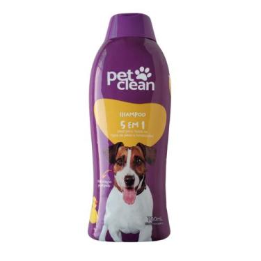 Imagem de Shampoo e Condicionador Pet Clean Banho e Tosa Cães Gatos, 5 em 1