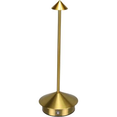 Imagem de LUMINÁRIA DECORATIVO  ABAJUR DE LED MESA USB METAL 31x8x8cm DOURADO