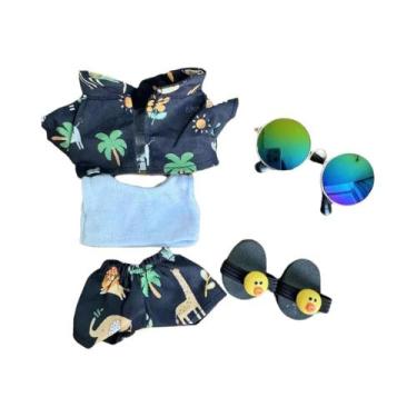 Imagem de Conjunto de praia de verão para boneca lababu de 17 cm, espreguiçadeir