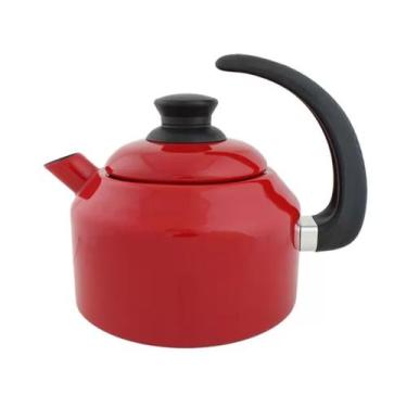 Imagem de Chaleira Esmaltada Colorida Ewel 1,5L Indução, Gás, A Lenha, Vermelho