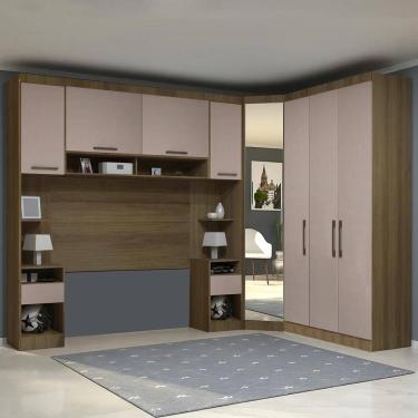 Imagem de Guarda Roupa Casal Modulado Cp04 Delphi Avelã/Cinnamon L01 - Mpozenato