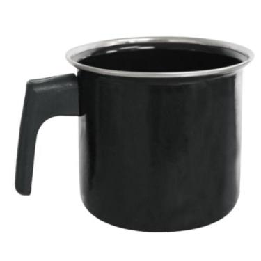 Imagem de Caneca 1,150ml Preto Esmaltado Cerâmica Preta Indução - JJB Utilidades