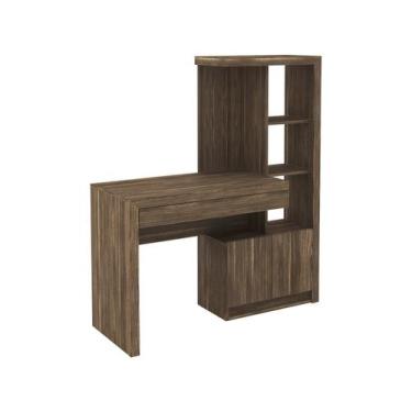 Imagem de Escrivaninha Estante com 2 Portas e Gaveta ME4143 Nogal - Tecno - Tecn