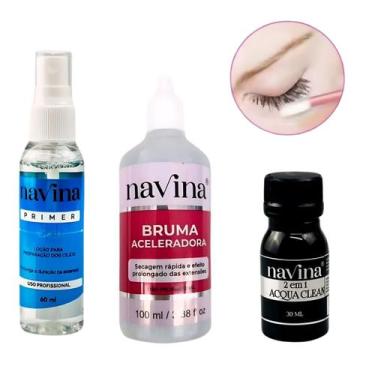 Imagem de Kit Bruma Aceleradora 100ml + Primer 60ml + Acqua Clean 30ml Navina