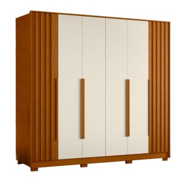 Imagem de Guarda Roupas Casal 6 Portas 4 Gavetas Ripado Dallas