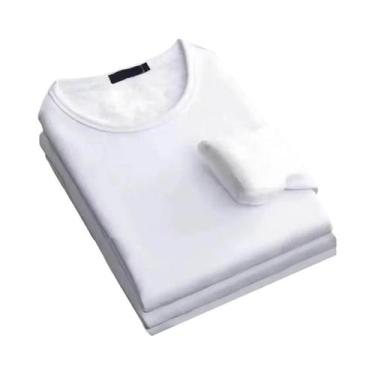 Imagem de Camiseta Masculina Térmica De Inverno, Manga Comprida, Forrada De Velu