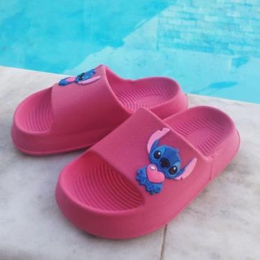 Imagem de Papete Feminina Nuvem Chinelo Infantil Stitch Confortável Infantil - N