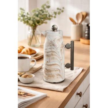 Imagem de Garrafa Térmica Café Chá Ornare 1 Litro Detalhada Mármore - 34732, beg