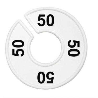 Imagem de Separador de Cabide, Branco , Impressão Numérica Num.:50 - Central