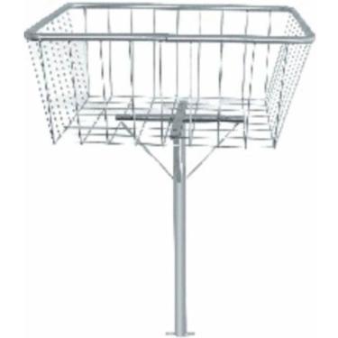 Imagem de Lixeira Aramada para Calçada G12 280L em Metal para Área Externa e Uso Comercial
