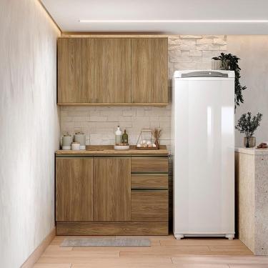 Imagem de Armário De Cozinha Compacta Mdf 120cm Nogueira Kappesberg