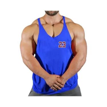 Imagem de Camiseta Sem Mangas Para Academia Masculina, Top De Fitness, T-shirt D
