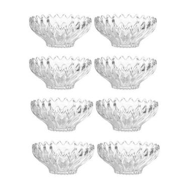 Imagem de Jogo 8 Taças De Sobremesa Bowl Vidro Transparente Brazilia 300ml 14cm 