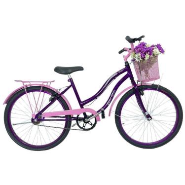 Imagem de Bicicleta Cissa 24 Infantil Retrô Feminina Violeta/Rosa-Unissex