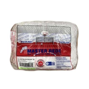 Imagem de Rede Futebol Suíço Master Rede de 5m Fio 4mm Seda para Jogos Profissionais Branco