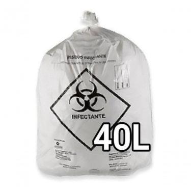 Imagem de Saco de Lixo Hospitalar Sacos de Lixo Infectante 40 Litros para Resíduos com Alta Resis...