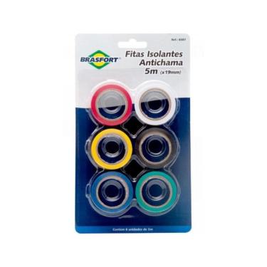 Imagem de Fita Isolante Antichama Colors 5m C-6 Rolos
