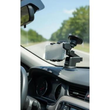 Imagem de 2x Suporte Celular Carro Trava Automática 360 C/ Ventosa Fo - Congratu