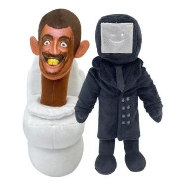 Imagem de Kit 2 Pelúcia Skibidi Toilet Homem Privada E Tv Man Jogo