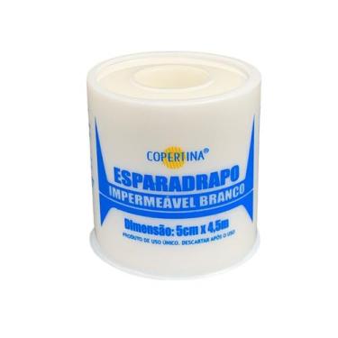 Imagem de Esparadrapo Branco Impermeável 50mm X 4,5m Bandagem Curativa 1 unidade