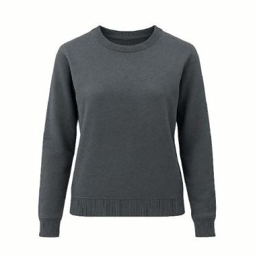 Imagem de Blusa De Frio Suéter Tricô Infanto Juvenil Meninas Pixe Love, Cinza es