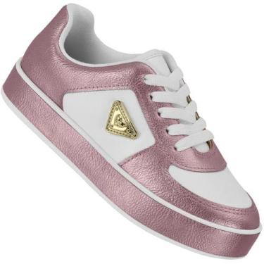 Imagem de Tênis Infantil Molekinha 2520.142 Meninas, Branco, Rosa, 31