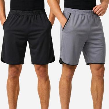 Imagem de Kit 2 Bermudas Masculinas Shorts Esportivo com Bolsos Laterais Leve Co