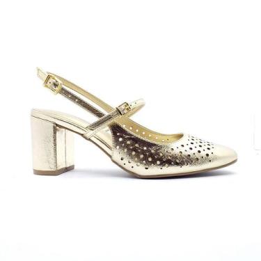 Imagem de Sapato Via Marte Feminino 153-007, 36, Dourado